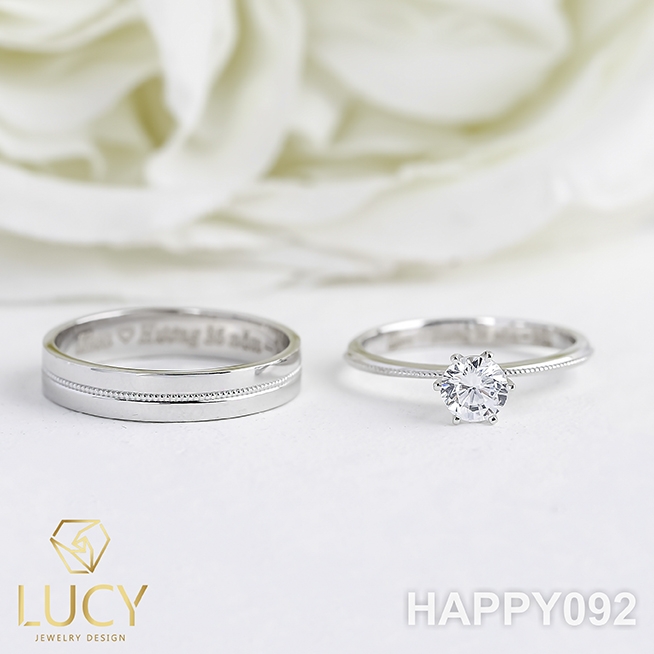 HAPPY092 Nhẫn cưới thiết kế - Lucy Jewelry