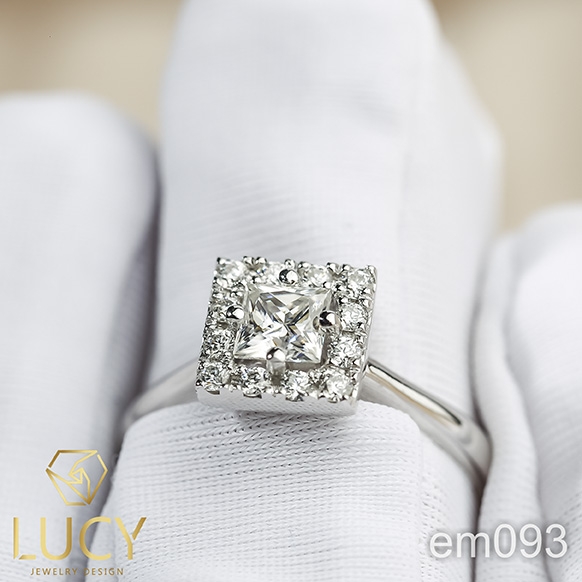 EM093_PT Nhẫn bạch kim Platinum 90% PT900 - Lucy Jewelry