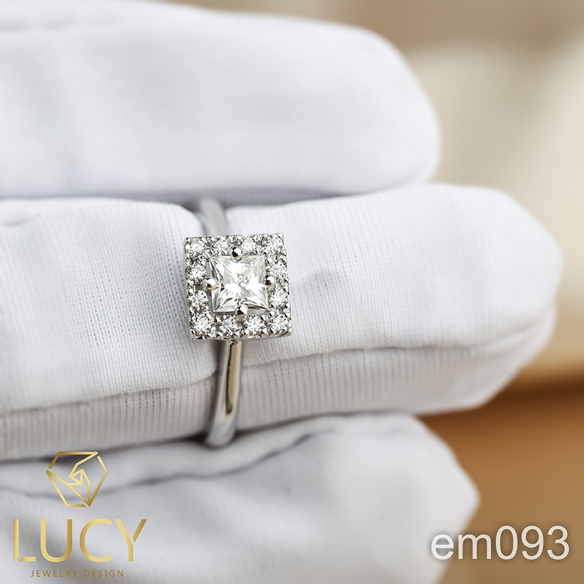 EM093_PT Nhẫn bạch kim Platinum 90% PT900 - Lucy Jewelry