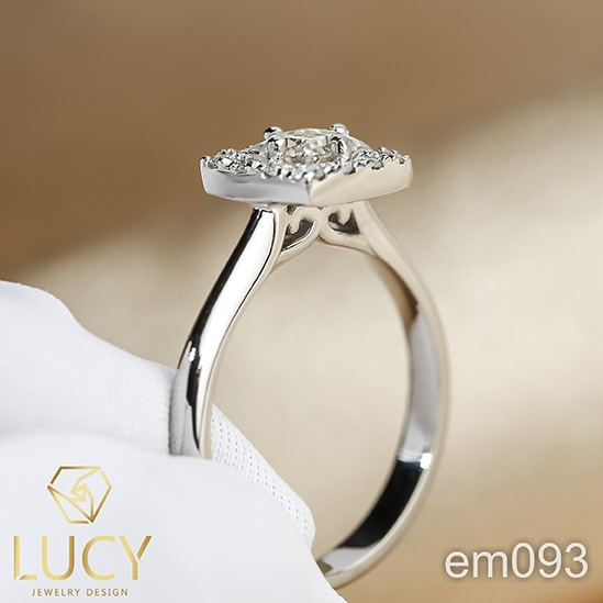 EM093_PT Nhẫn bạch kim Platinum 90% PT900 - Lucy Jewelry