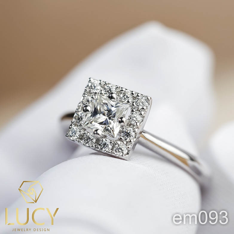 EM093_PT Nhẫn bạch kim Platinum 90% PT900 - Lucy Jewelry