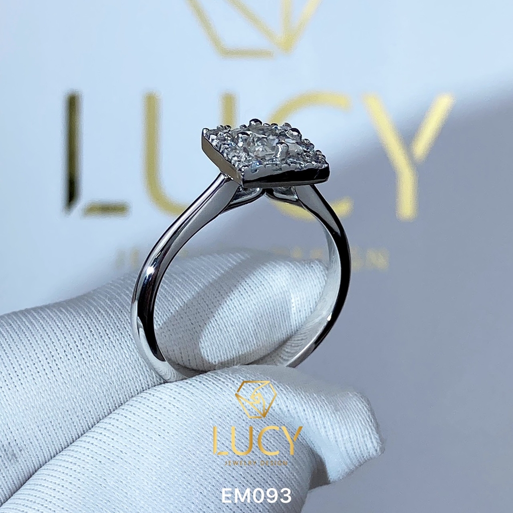 EM093_PT Nhẫn bạch kim Platinum 90% PT900 - Lucy Jewelry