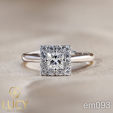 EM093_PT Nhẫn bạch kim Platinum 90% PT900 - Lucy Jewelry