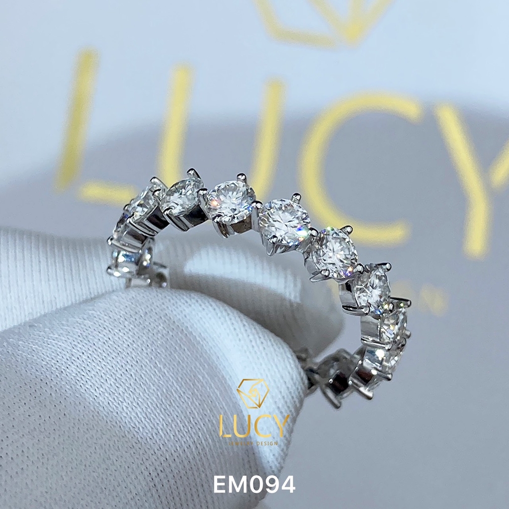 EM094 Nhẫn nữ vàng, nhẫn full đá 3mm, nhẫn nữ thiết kế - Lucy Jewelry