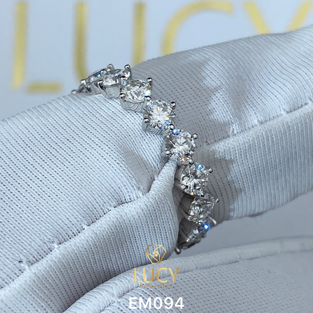 EM094 Nhẫn nữ vàng, nhẫn full đá 3mm, nhẫn nữ thiết kế - Lucy Jewelry