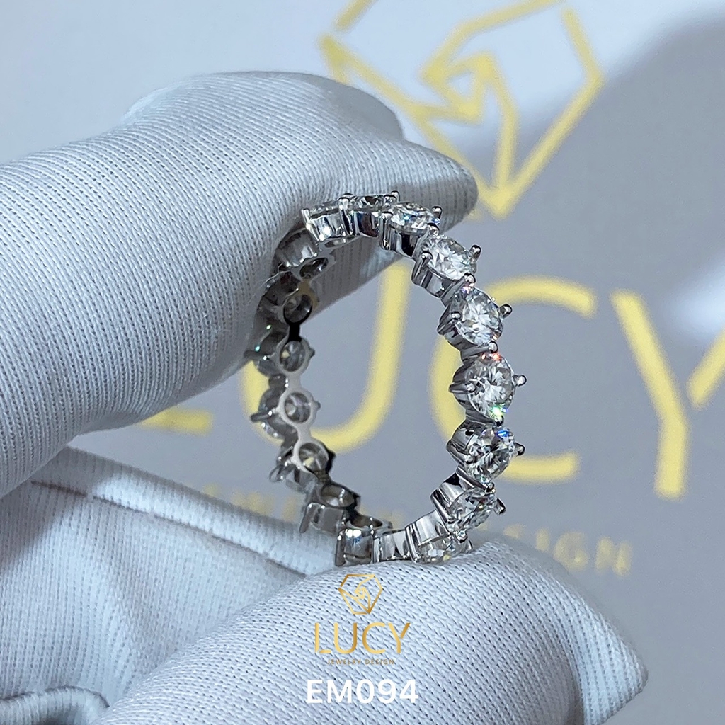EM094 Nhẫn nữ vàng, nhẫn full đá 3mm, nhẫn nữ thiết kế - Lucy Jewelry