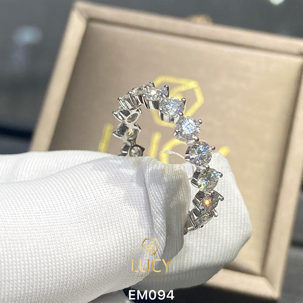 EM094 Nhẫn nữ vàng, nhẫn full đá 3mm, nhẫn nữ thiết kế - Lucy Jewelry