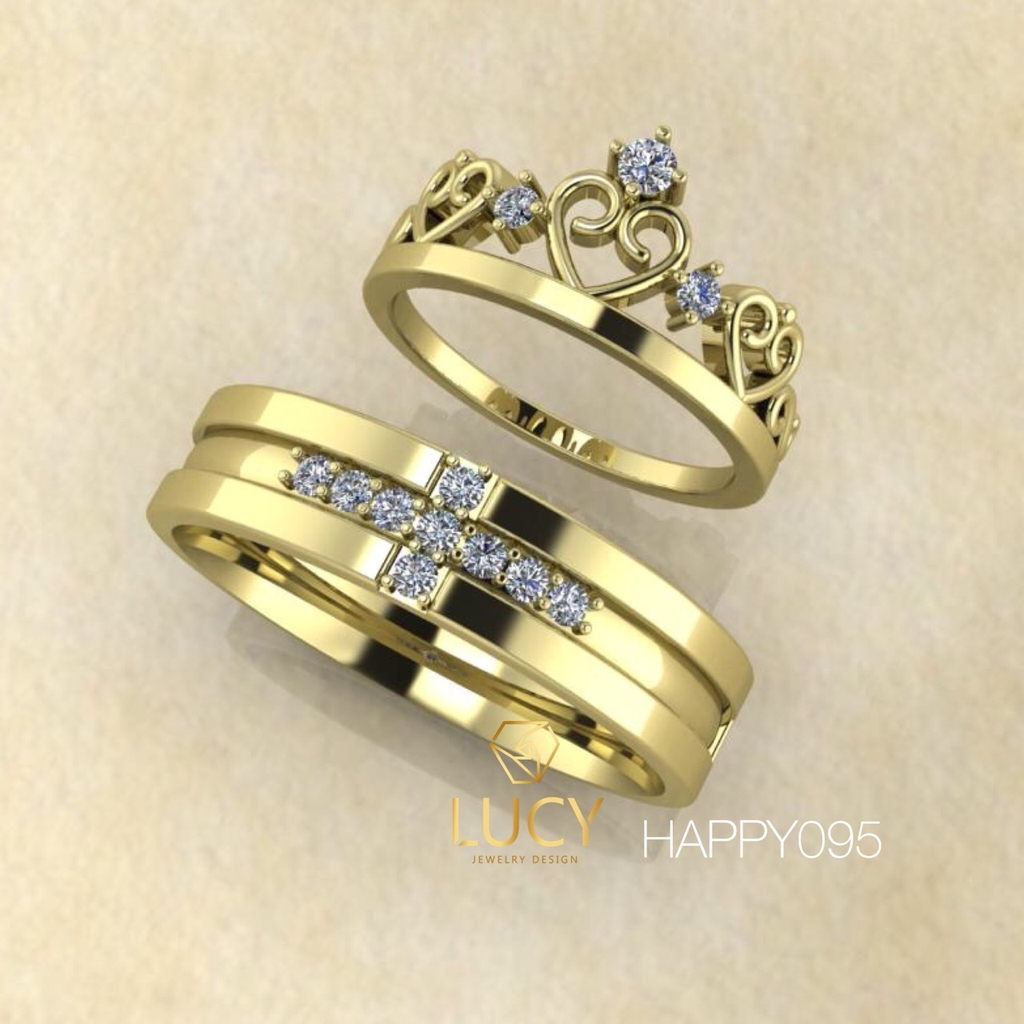 HAPPY095 Nhẫn cưới thiết kế - Lucy Jewelry
