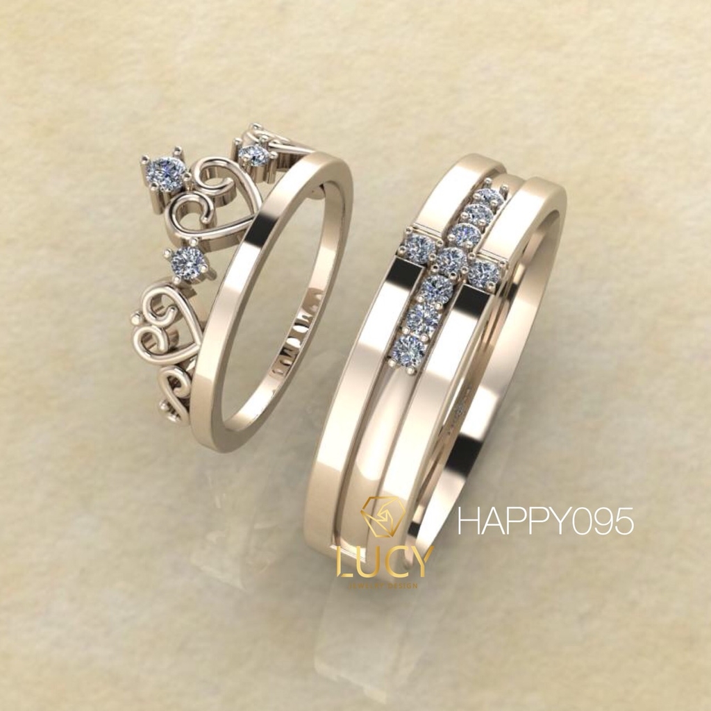 HAPPY095 Nhẫn cưới thiết kế - Lucy Jewelry