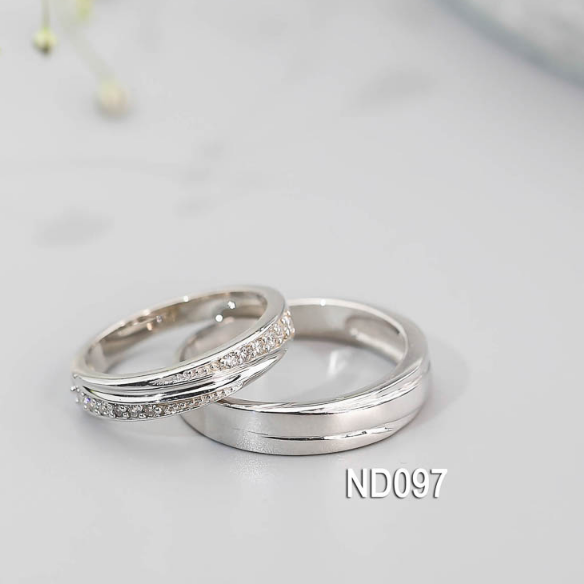 Nhẫn đôi nhẫn cặp bạc Lucy - ND097