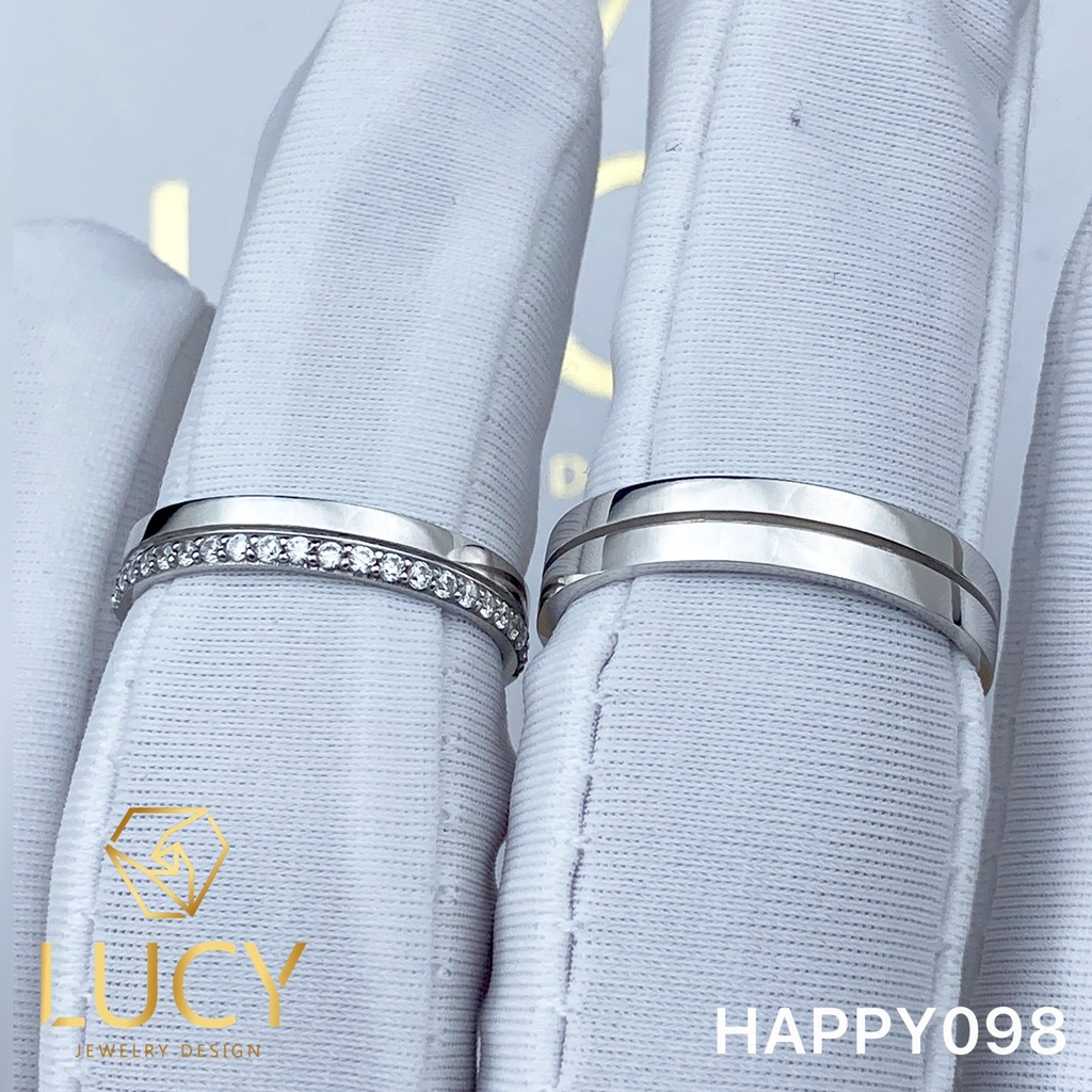 HAPPY098 Nhẫn cưới thiết kế, nhẫn cưới cao cấp, nhẫn cưới kim cương - Lucy Jewelry