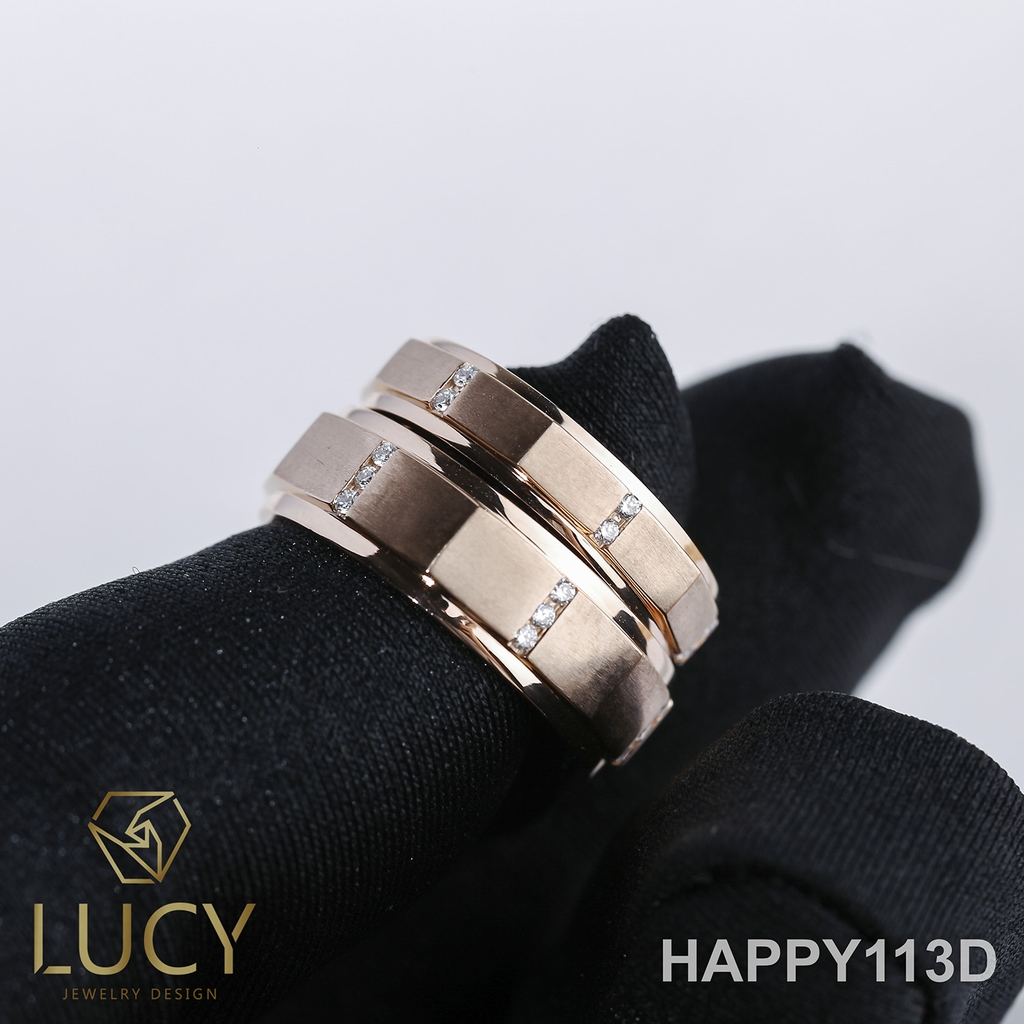 HAPPY113D Nhẫn cưới thiết kế, nhẫn cưới cao cấp, nhẫn cưới kim cương - Lucy Jewelry