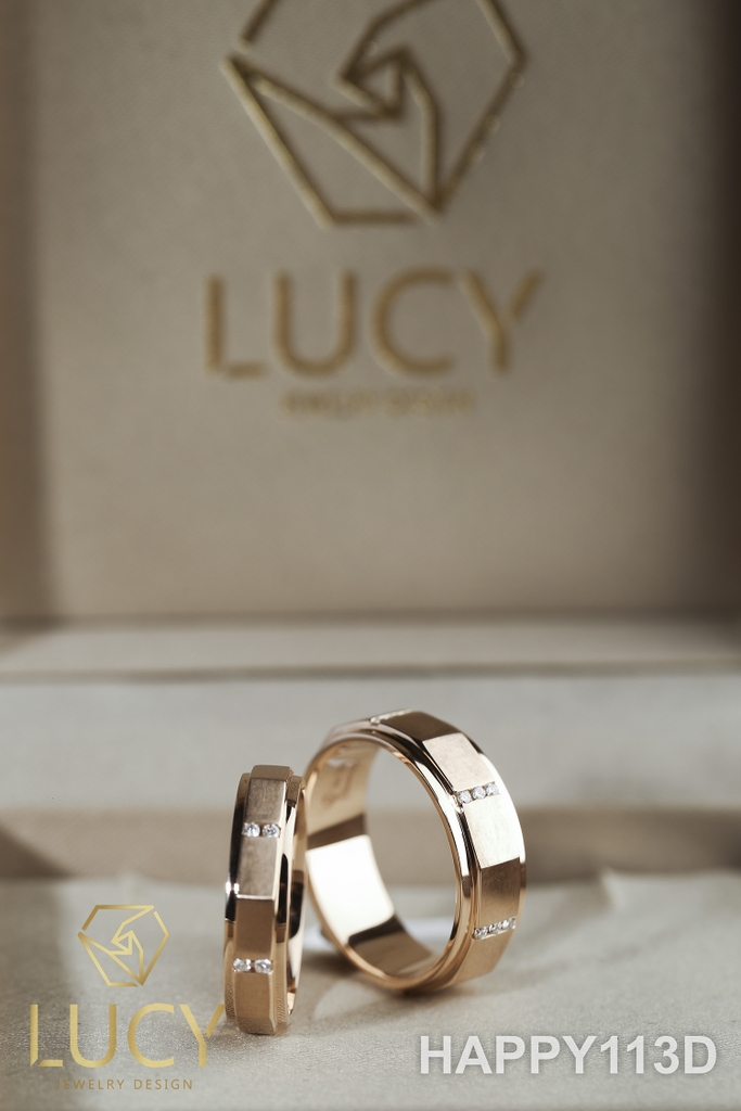 HAPPY113D Nhẫn cưới thiết kế, nhẫn cưới cao cấp, nhẫn cưới kim cương - Lucy Jewelry