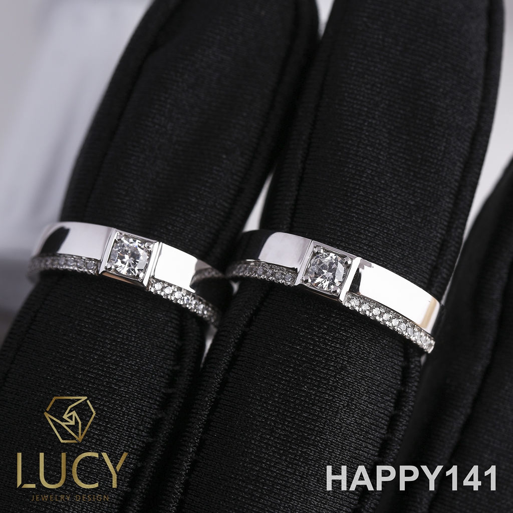 HAPPY141 Nhẫn cưới thiết kế, nhẫn cưới cao cấp, nhẫn cưới kim cương 3.5mm 3.6mm- Lucy Jewelry