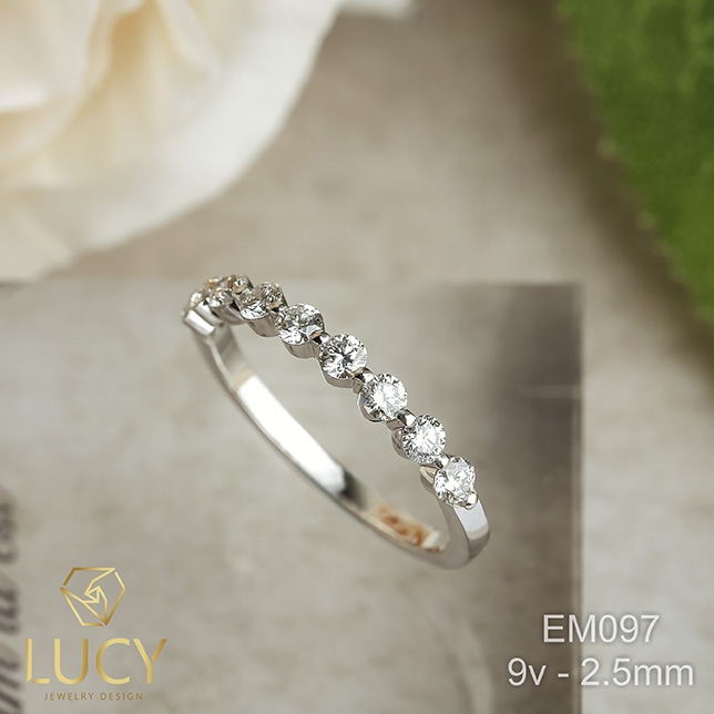 EM097 Nhẫn vàng nữ, nhẫn band 2.5mm, nhẫn nữ thiết kế - Lucy Jewelry
