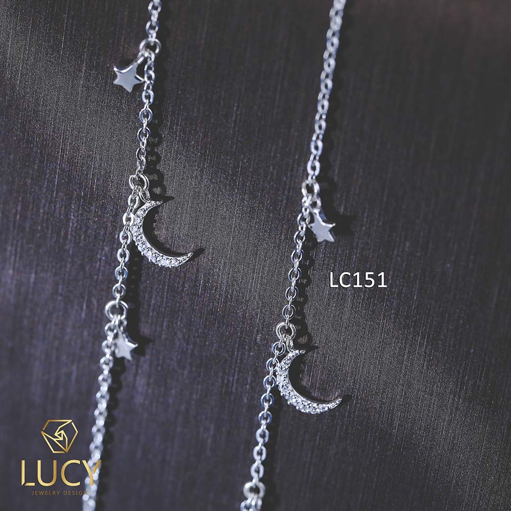 LC151 LẮC CHÂN TRĂNG SAO BẠC LUCY BẠC 925
