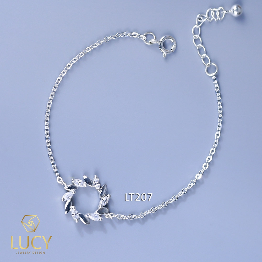 LT207 LẮC TAY VÒNG NGUYỆT QUẾ VÒNG TRÒN BẠC LUCY BẠC 925