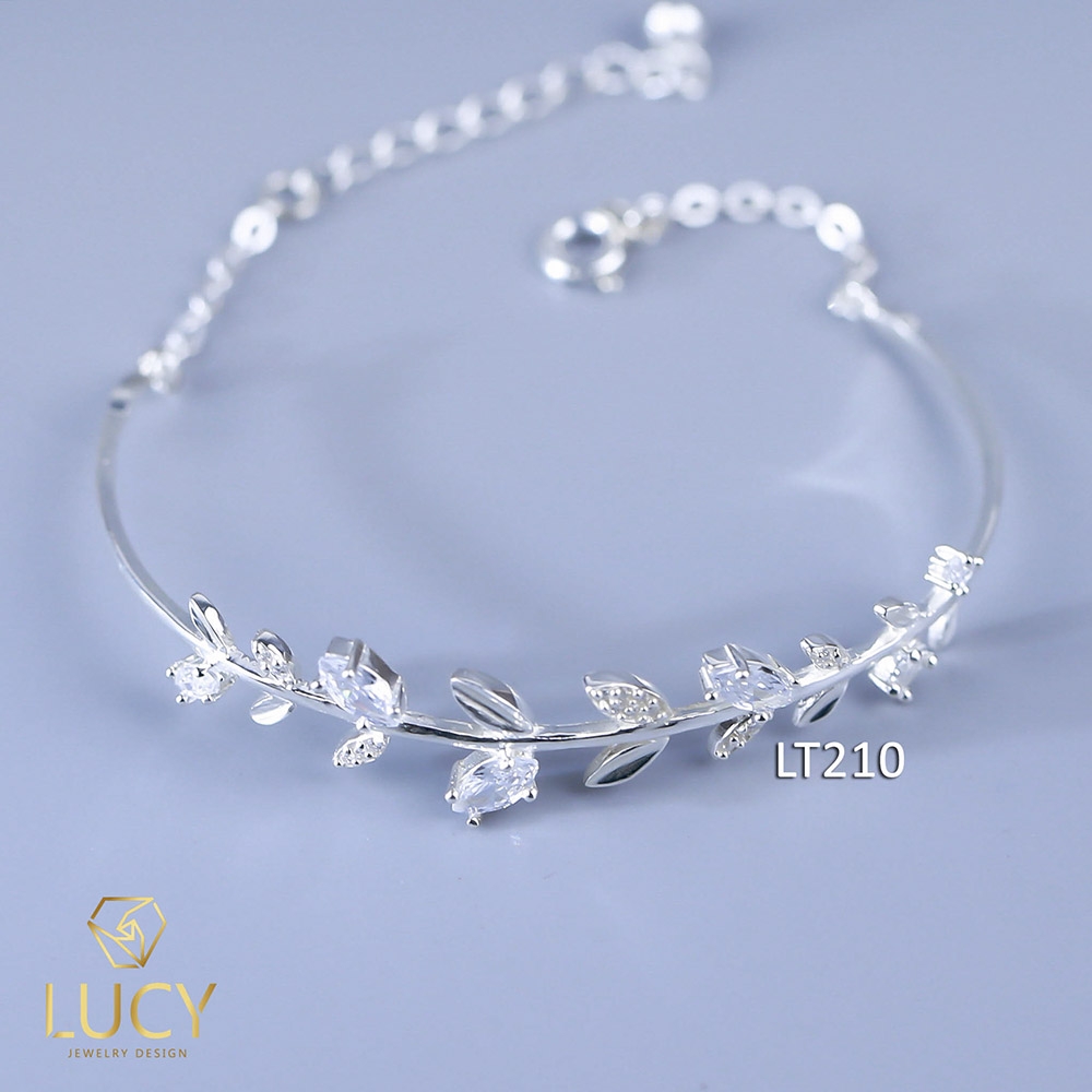 LT210 LẮC TAY CÀNH LÁ CUFF BẠC LUCY BẠC 925