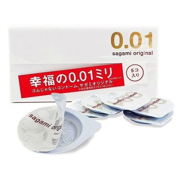 Bao cao su cao cấp 0.01 Sagami Original siêu mỏng set 5 - Nhật bản | oricare