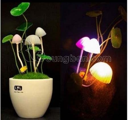 Đèn nấm cảm ứng avatar để bàn, trang trí góc phòng ngủ của bạn