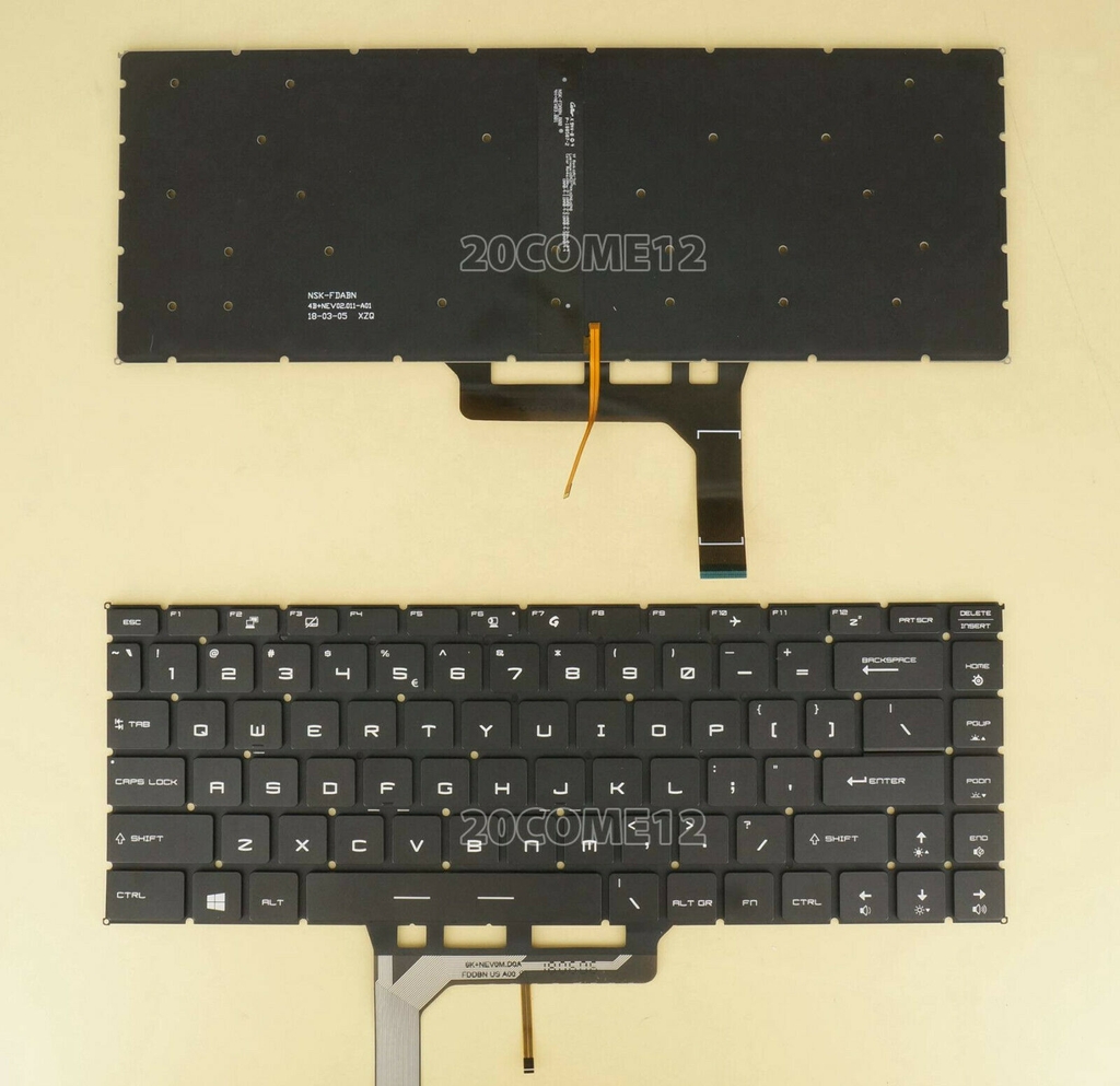 Keyboard MSI GF63 GF65 GS65 Stealth Thin 9SD 9SE 9SF 9SG RGB