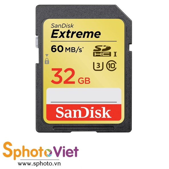 Thẻ nhớ Sandisk SDHC Extreme 32GB 60mb/s
