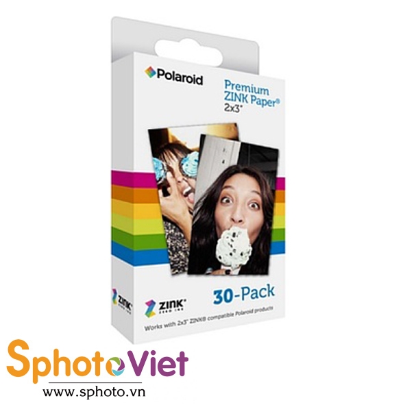 Giấy in ảnh POLAROID 2X3 ZINK 30 PK PREMIUM