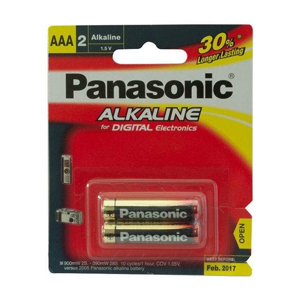 Pin đũa AAA Panasonic Alkaline LR03T/2B 1.5V vỉ 2 viên