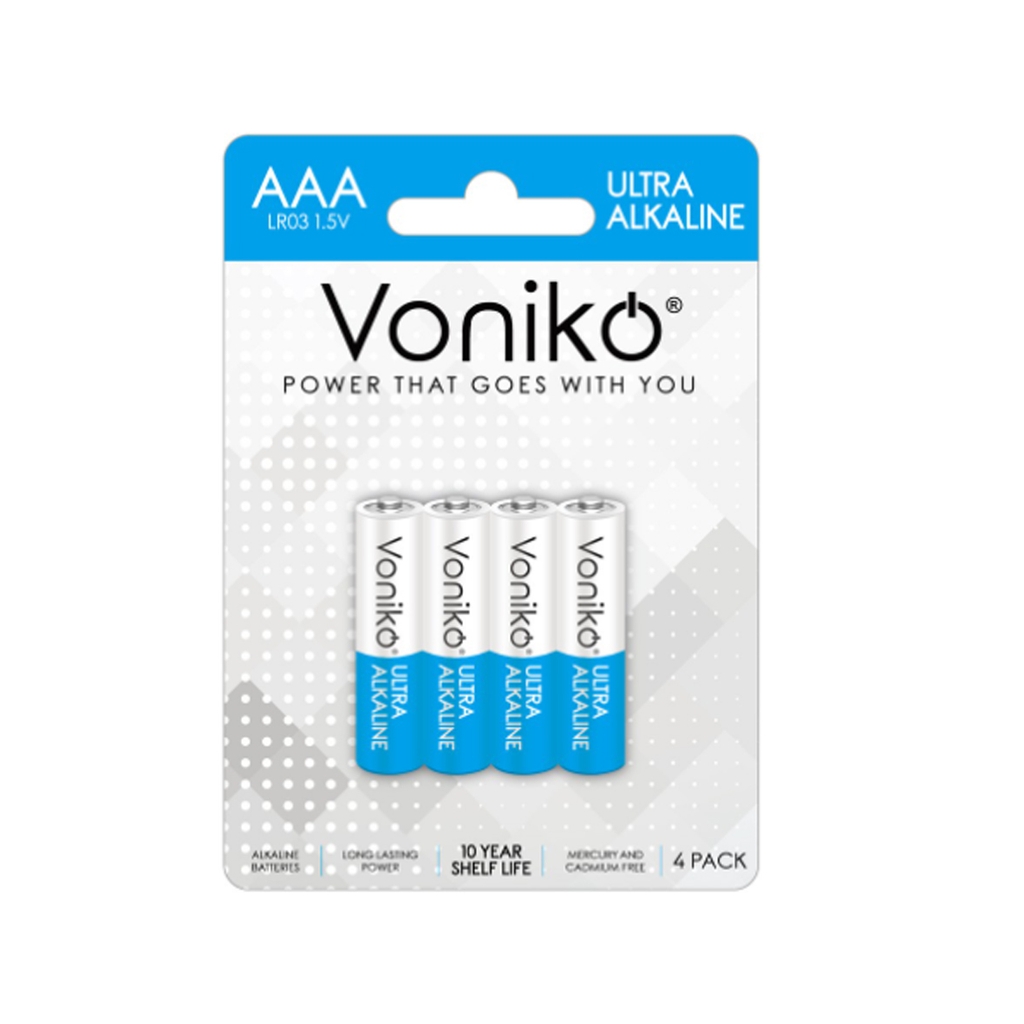 PIN AAA VONIKO USA Alkaline vỉ 4 viên