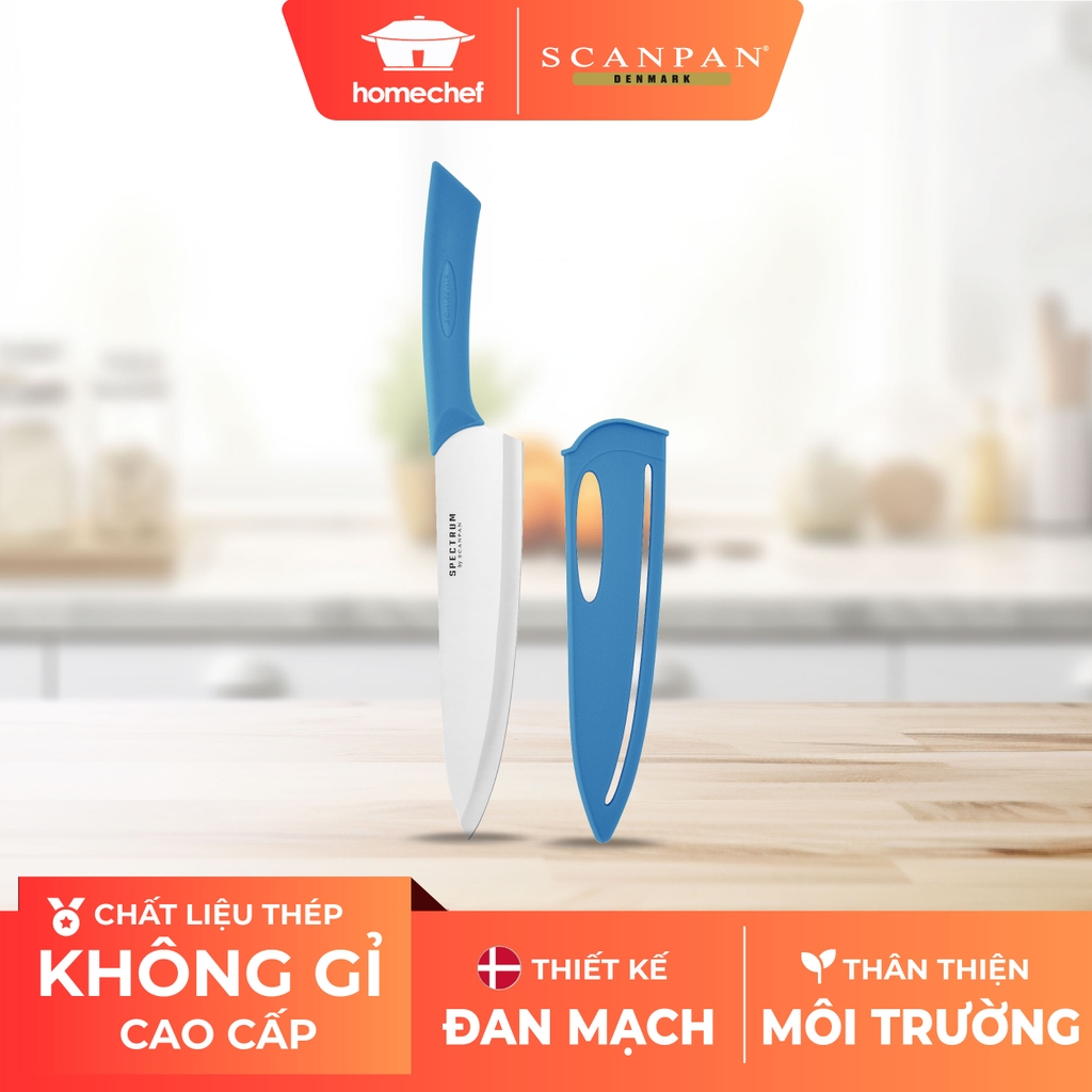 Dao thái Scanpan Spectrum 20cm 70005005 (màu xanh dương)