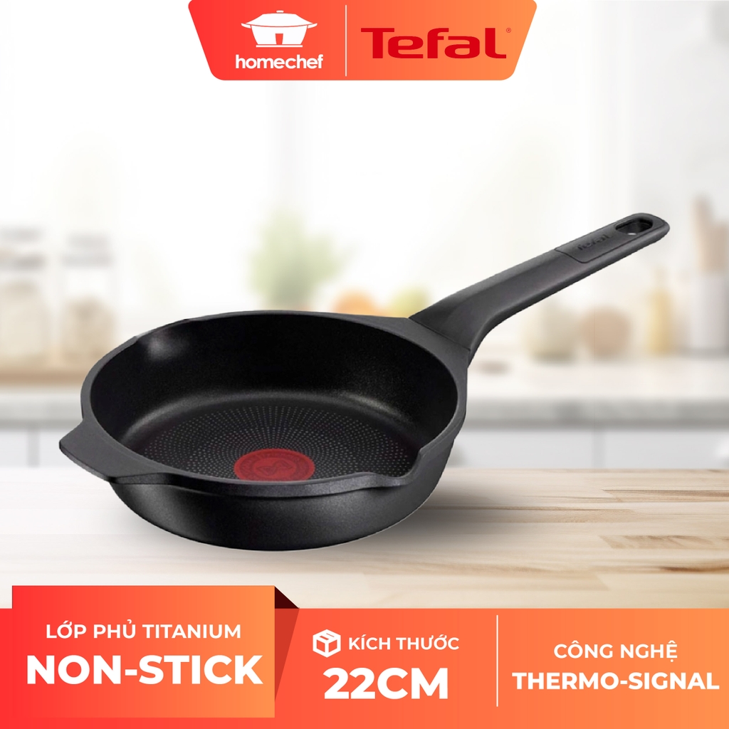 Chảo đúc cao cấp Tefal Robusto có miệng rót 22cm E2490344