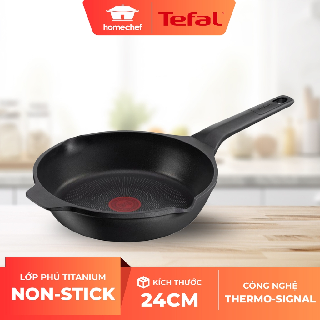 Chảo đúc cao cấp Tefal Robusto có miệng rót 24cm E2490444