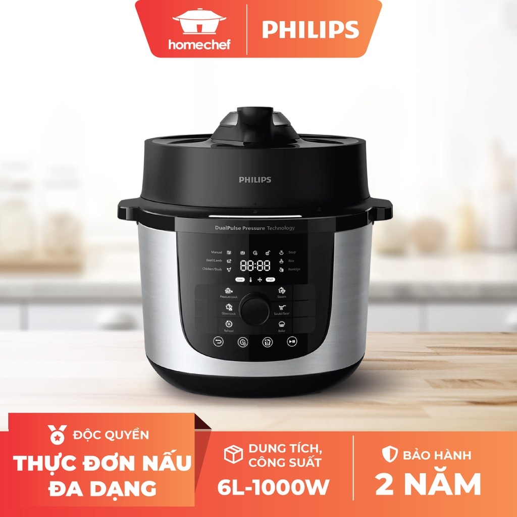 Nồi áp suất đa năng Philips 1000W HD2616/70 6L