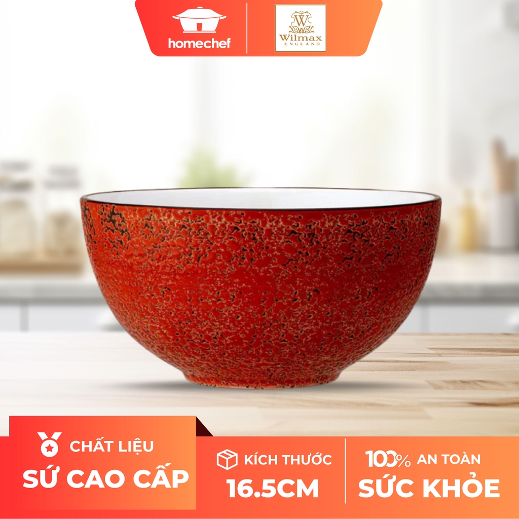 Bát sứ Wilmax 16.5cm màu đỏ - WL-667231 / A
