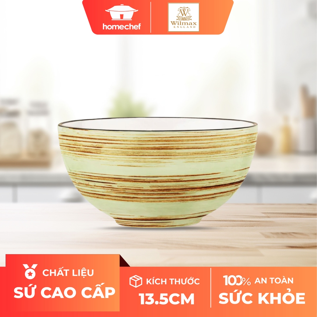 Bát sứ Wilmax 10cm màu xanh hạt dẻ - WL-669129 / A