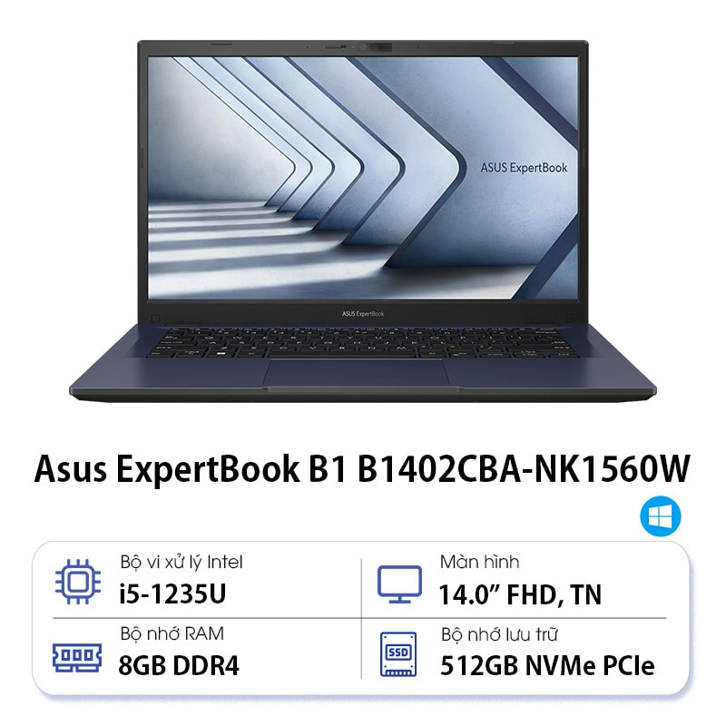 Laptop Asus ExpertBook B1 B1402CBA-NK1583W