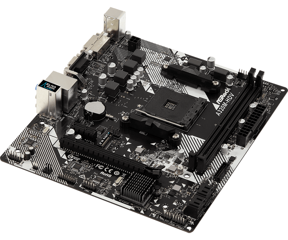 Main Asrock A320M-HDV R4.0 (Chipset AMD A320/ Socket AM4/ VGA onboard)