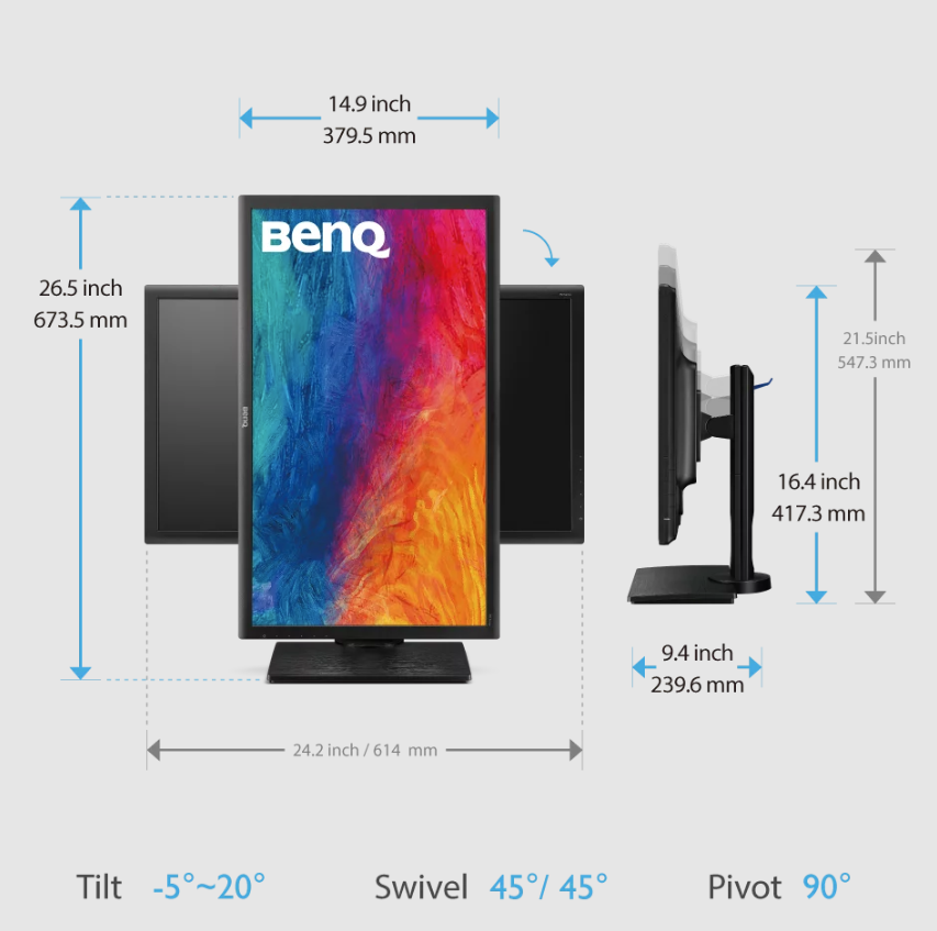 Màn hình đồ họa chuyên nghiệp 2K BenQ 27 Inch IPS 60Hz PD2700Q