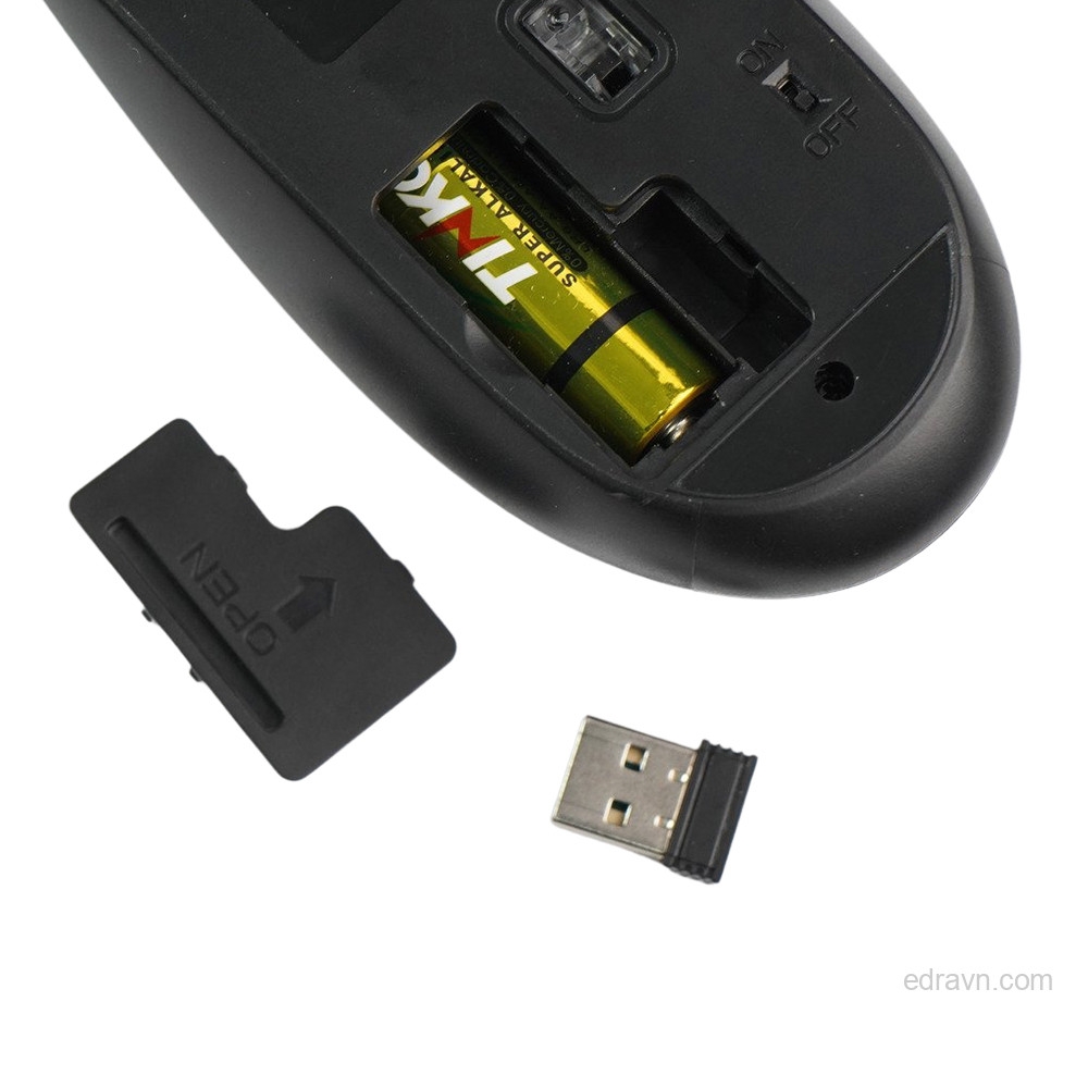 Chuột không dây Gaming E-DRA EM6102W màu đen