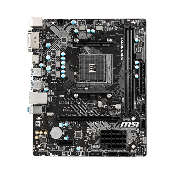 Mainboard MSI A320M-A PRO (AMD A320, Socket AM4, m-ATX, 2 khe RAM DDR4)