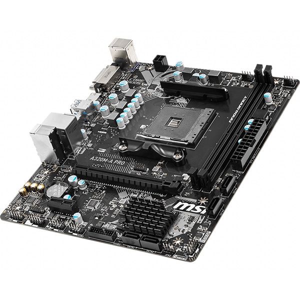 Mainboard MSI A320M-A PRO (AMD A320, Socket AM4, m-ATX, 2 khe RAM DDR4)