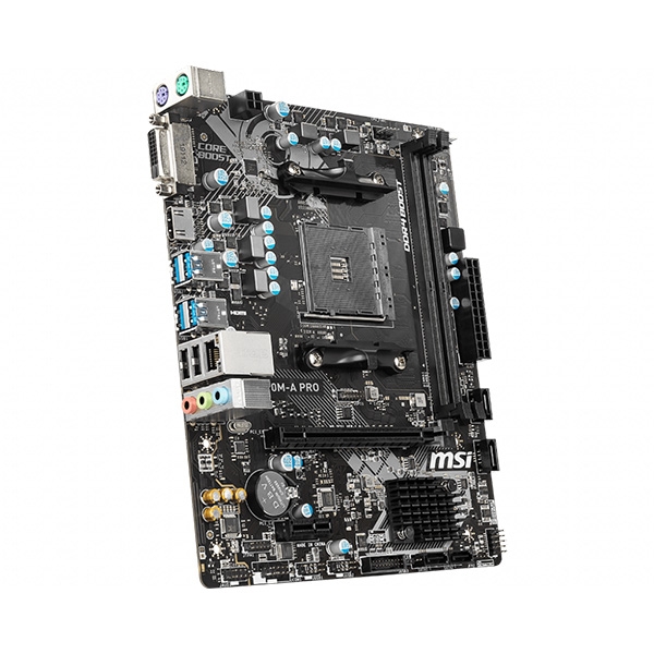 Mainboard MSI A320M-A PRO (AMD A320, Socket AM4, m-ATX, 2 khe RAM DDR4)