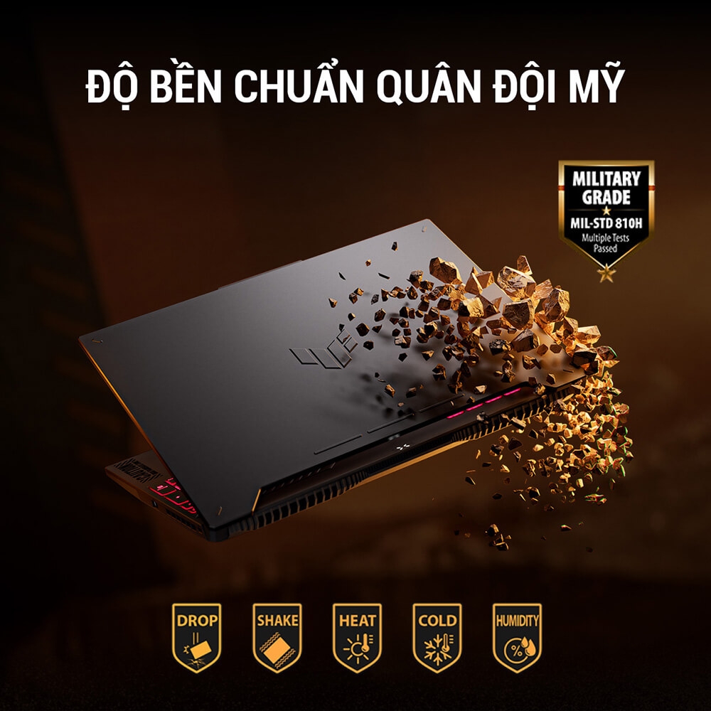 Laptop ASUS TUF Gaming A15 FA507XI-LP420W (Ryzen™ 9 7940HS | 8GB | 512GB | RTX™ 4070 8GB | 15.6-inch FHD 144Hz | Win 11| Jaeger Gray)