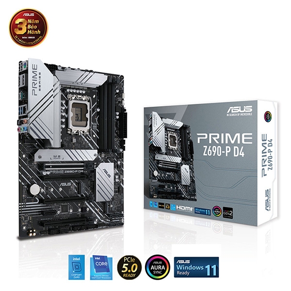 Mainboard ASUS PRIME Z690-P D4-CSM (Intel Z690, Socket 1700, ATX, 4 khe RAM DDR4)