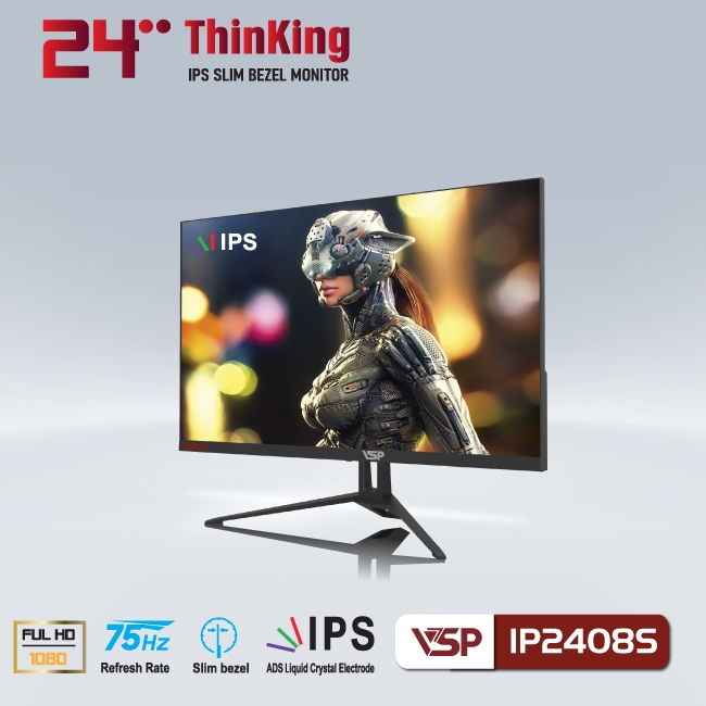 Màn Hình VSP IP2408S (23.8 inch - Full HD - IPS - 75Hz - 5Ms - FreeSYNC)