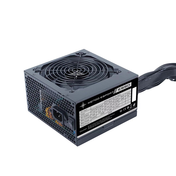 Nguồn Máy Tính Kenoo esport E650 650w (Mầu Đen/ Cáp Dẹt/ Fan 12cm)