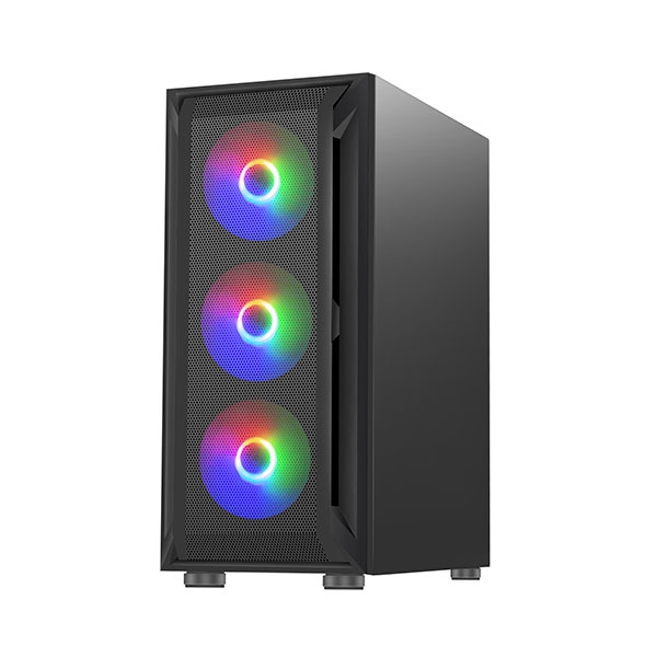 Vỏ máy tính KENOO ESPORT AF302 - 3F - Màu Đen - (Size ATX)