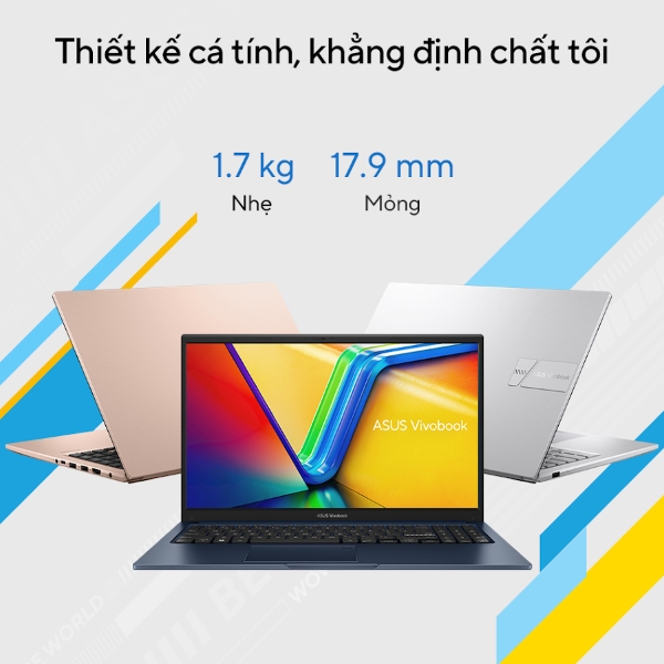 Laptop Asus Vivobook X1504VA-NJ070W (Core i5 1335U/ 16GB/ 512GB SSD/ Intel Iris Xe Graphics/ 15.6inch Full HD/ Windows 11 Home/ Blue/ Vỏ nhựa)