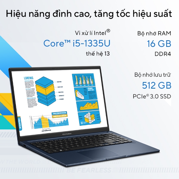 Laptop Asus Vivobook X1504VA-NJ070W (Core i5 1335U/ 16GB/ 512GB SSD/ Intel Iris Xe Graphics/ 15.6inch Full HD/ Windows 11 Home/ Blue/ Vỏ nhựa)