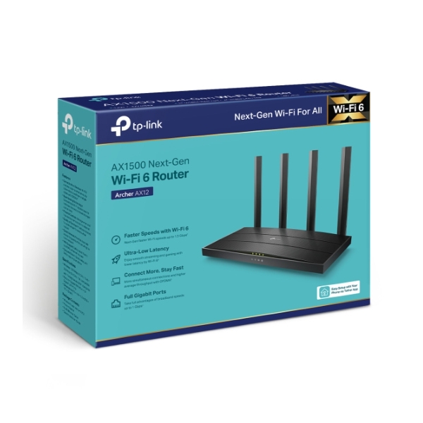 Router WiFi 6 Gigabit băng tần kép TP-Link Archer AX12